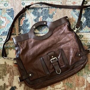 Lamb by Gwen Stefani Purse Notting Hill Leather Handbag Satchel Crossbody Brown